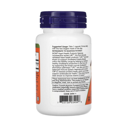 Clinical Heart Health Probiotic, NOW Foods, 60 capsule [2]