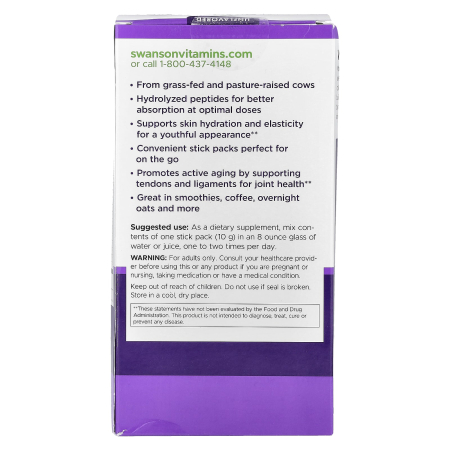 Collagen Peptides, Swanson, 20 Stick Packs x 10 g SW1968 [2]