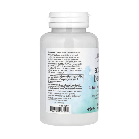 Collagen Tripeptides + Vitamin C, Aquatic Beauty+, NOW Foods, 90 capsule [2]