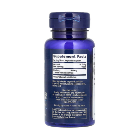 Cran-Max, Cranberry Whole Fruit Concentrate, 500 mg, Life Extension, 60 capsule [1]