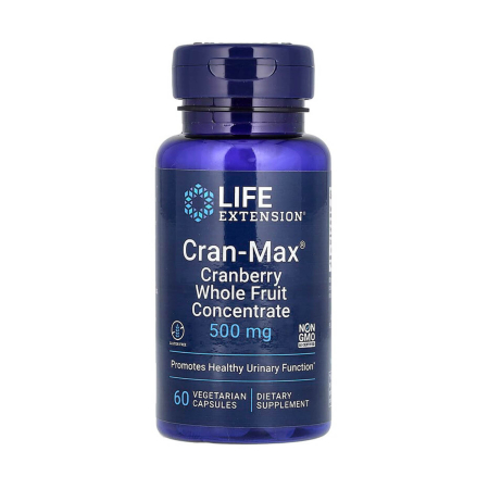 Life Extension - Cran-Max, Cranberry Whole Fruit Concentrate, 500 mg, Life Extension, 60 capsules