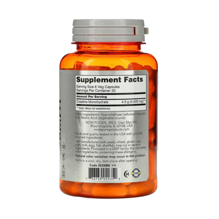 Creatine Monohydrate, 750 mg, NOW Foods, 120 capsule [1]