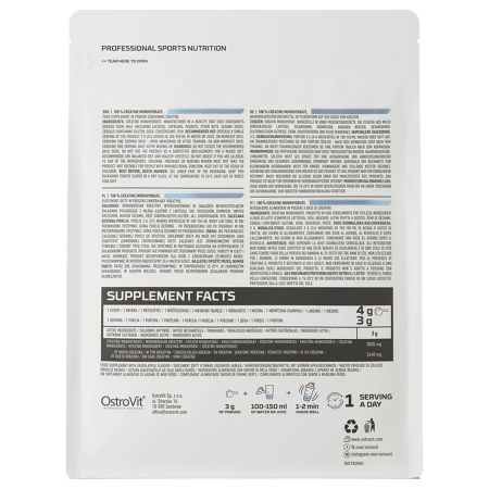 Creatine Monohydrate, Fara Aroma, OstroVit, 300g [2]