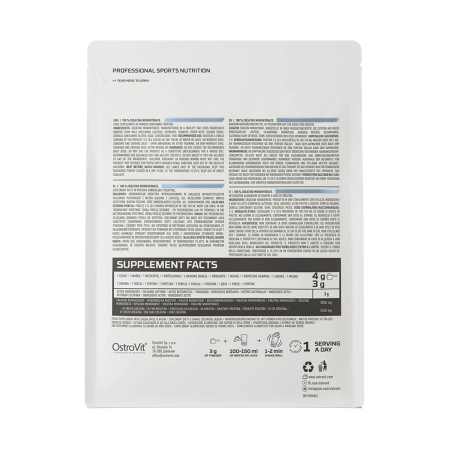 Creatine Monohydrate, Fara Aroma, OstroVit, 300g [2]