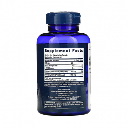D-Ribose Tablets, Life Extension, 100 tablete [1]