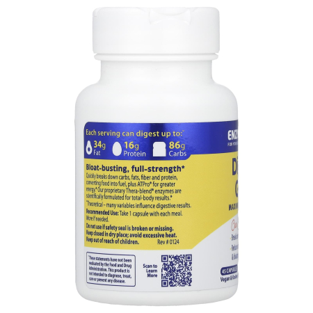 Digest Gold® with ATPro®, Maximum Strength, Enzymedica, 45 capsule [3]