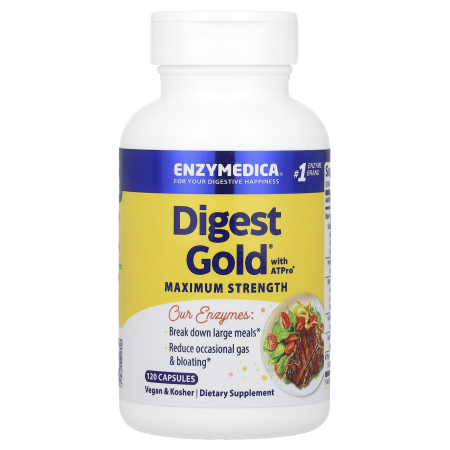 Digest Gold® with ATPro®, Maximum Strength, Enzymedica, 120 capsules [0]