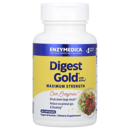 Enzymedica - Digest Gold® with ATPro®, Maximum Strength, Enzymedica, 90 capsules