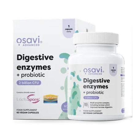 Osavi - Digestive Enzymes + Probiotic, Osavi, 60 capsule