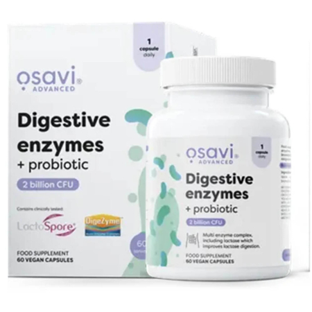 Osavi - Digestive Enzymes + Probiotic, Osavi, 60 capsule
