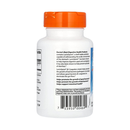 Digestive Health, Probiotic 2 Billion with LactoSpore, 2 Billion, Doctor's Best, 60 capsule [2]