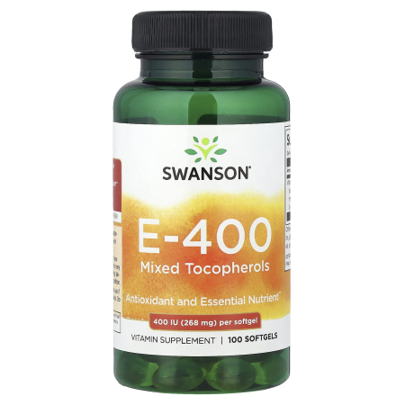 Swanson - E-400, Mixed Tocopherols, 268 mg (400 IU), Swanson, 100 softgels SW151