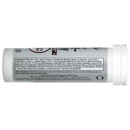 Effer-Energy, Electrolyte Effervescent, NOW Foods, 10 tablete [1]