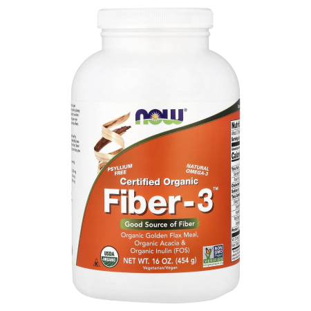 ACIZI GRASI - fiber-3-powder-organic-now-foods