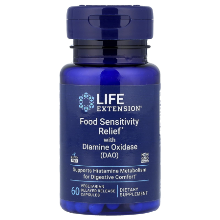 Life Extension - Food Sensitivity Relief with Diamine Oxidase (DAO), Life Extension, 60 capsule