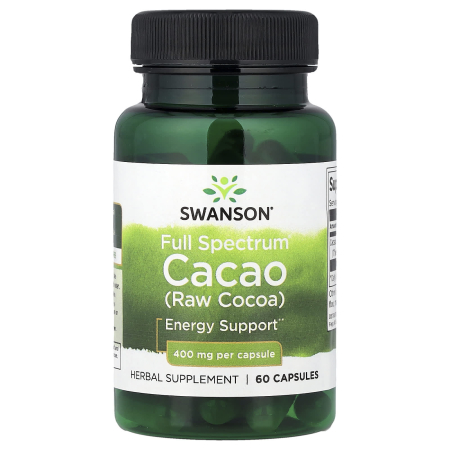Swanson - Full Spectrum Cacao (Raw Cocoa), 400 mg, Swanson, 60 capsule SW1257