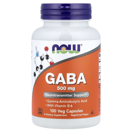 Hormonal Stimulants - Now Foods, GABA, 750 mg, 100 Veg Capsules