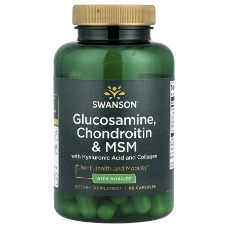 Swanson - Glucosamine, Chondroitin & MSM with Hyaluronic Acid and Collagen, Swanson, 90 capsule SWU293