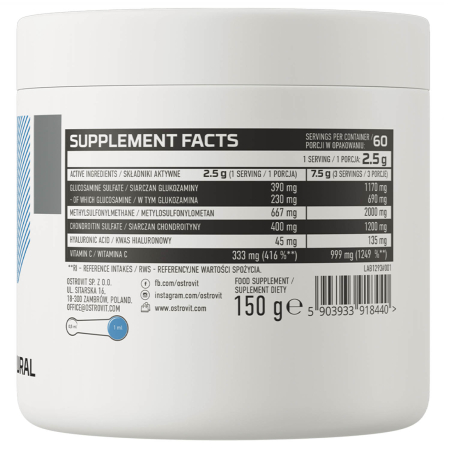 Glucosamine + MSM + Chondroitin, Powder, OstroVit, 150g [1]