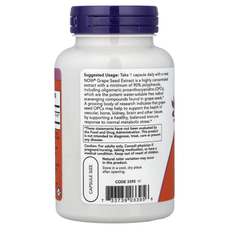 Grape Seed Extract, 500 mg, NOW Foods, 90 capsule [2]