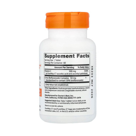 High Absorption Vitamin C, Doctor's Best, 60 tablete [1]