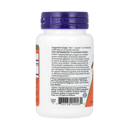 Intestinal Bacteria Support, Now Foods, 60 capsules [2]