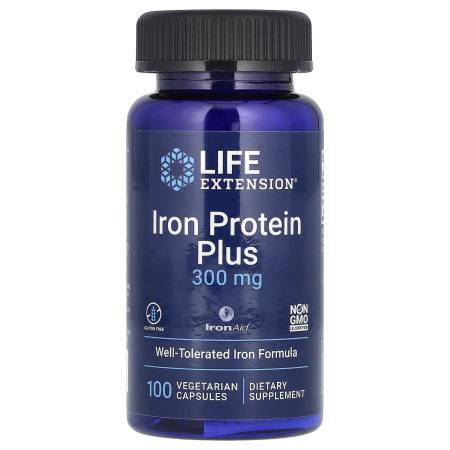 Iron - Iron Protein Plus, 300 mg, Life Extension, 100 capsules