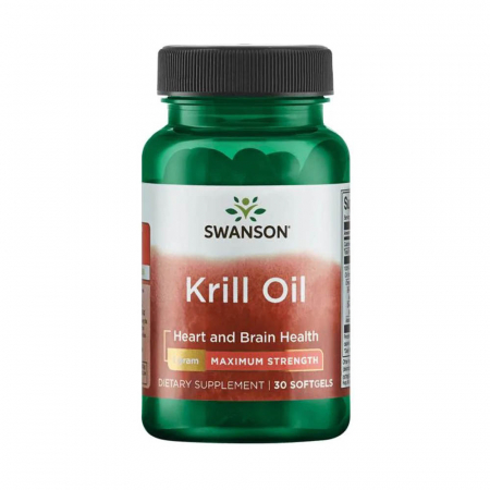 Krill Oil, 1000 mg, Swanson, 30 softgels SWE065