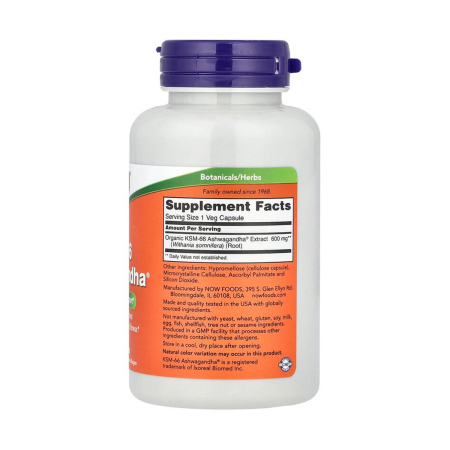 KSM-66 Ashwagandha®, 600 mg, NOW Foods, 90 capsules [1]