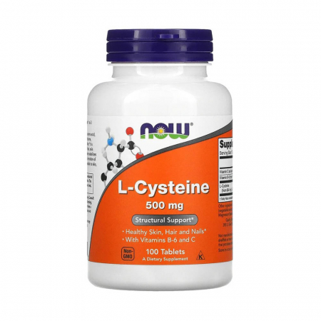 L-Cysteine (Cisteina), 500mg, Now Foods, 100 tablete