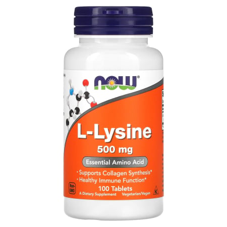 L-Lysine, (Lizina), 500mg, Now Foods, 100 tablete