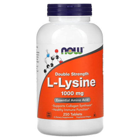 L-Lysine, (Lizina), 1000mg, Now Foods, 250 tablete