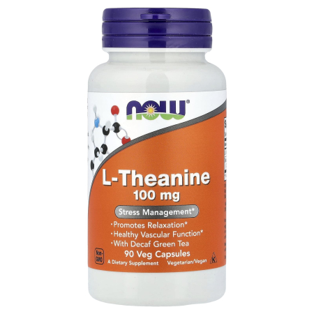 SANATATEA CREIERULUI - l-theanine-with-decaf-green-tea-100mg-now-foods