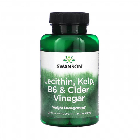 Lecitina - lecithin-kelp-b6-cider-vinegar-swanson
