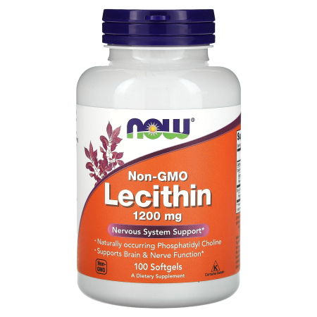 Lecitina - Lecitina (Lecithin) 1200mg, Now Foods, 100 softgels
