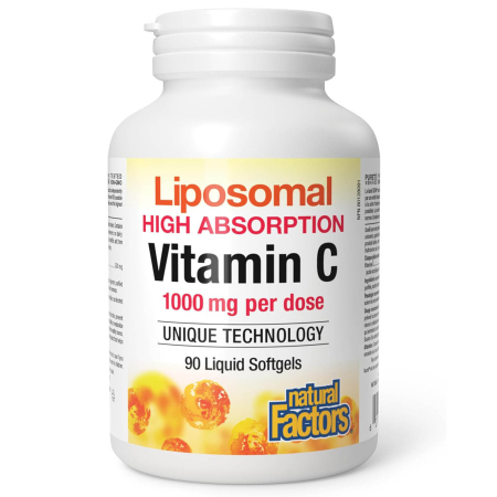 Natural Factors - Liposomal Vitamin C, 500 mg, Natural Factors, 90 softgels