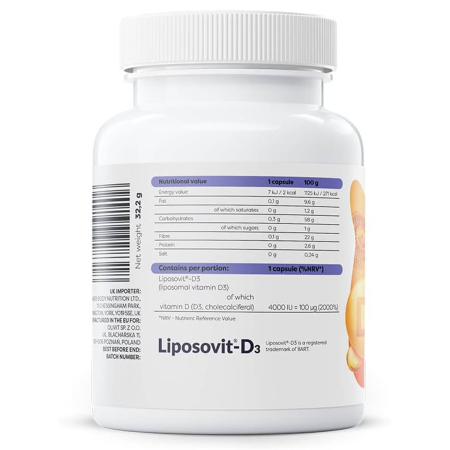 Liposomal Vitamin D3, 4000 IU, Osavi, 60 capsule [1]