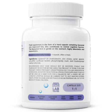 Liposomal Zinc, 15 mg, Osavi, 60 capsule [1]