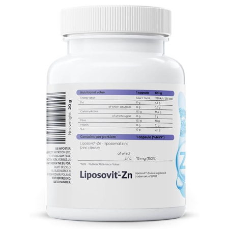 Liposomal Zinc, 15 mg, Osavi, 60 capsule [1]