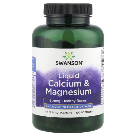 Swanson - Liquid Calcium & Magnesium, Swanson, 100 softgels SW217