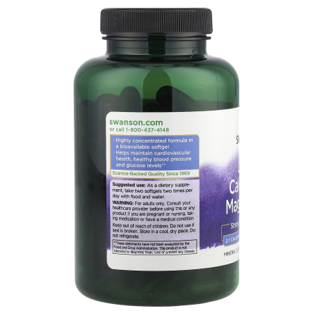 Liquid Calcium & Magnesium, Swanson, 100 softgels SW217 [2]