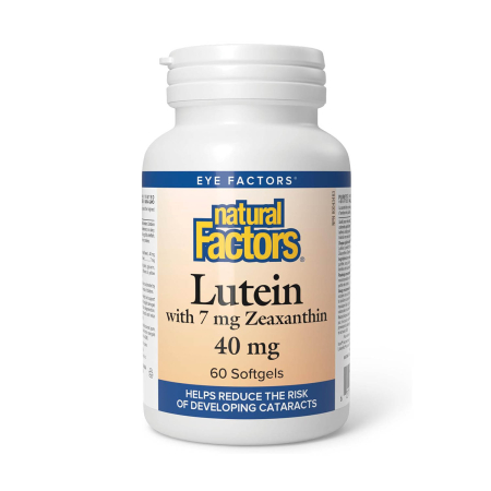Natural Factors - Lutein 40 mg with Zeaxanthin 7 mg, Natural Factors, 60 Softgels