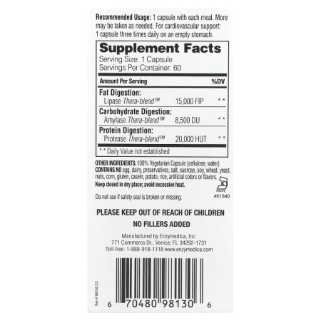 Lypo Gold, For Fat Digestion, Enzymedica, 60 capsule [1]