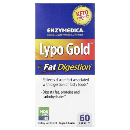 Enzymedica - Lypo Gold, For Fat Digestion, Enzymedica, 60 capsule