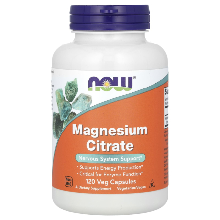 Magnesium Citrate 133 mg, Now Foods, 120 capsules, Capsule, 120 Veg Caps, 01.2031