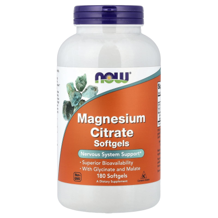 Magnesium - Magnesium Citrate Softgels, Now Foods, 180 softgels
