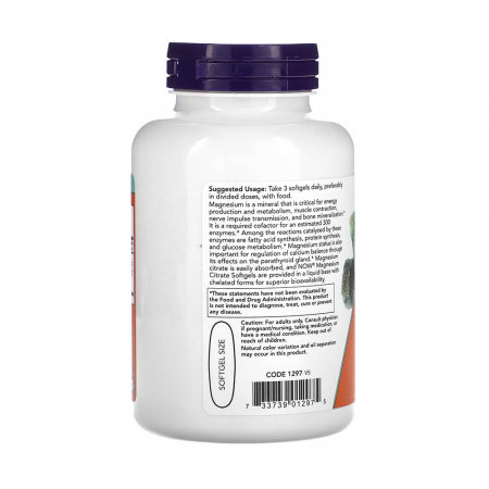 Magnesium Citrate Softgels, Now Foods, 90 softgels [2]
