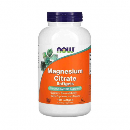 Magnesium - Magnesium Citrate Softgels, Now Foods, 180 softgels