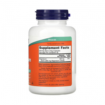 Magnesium Citrate 133 mg, Now Foods, 120 capsule [1]