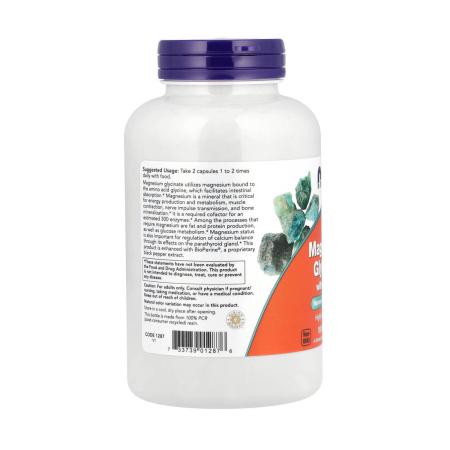 Magnesium Glycinate With BioPerine, NOW Foods, 180 capsule [2]